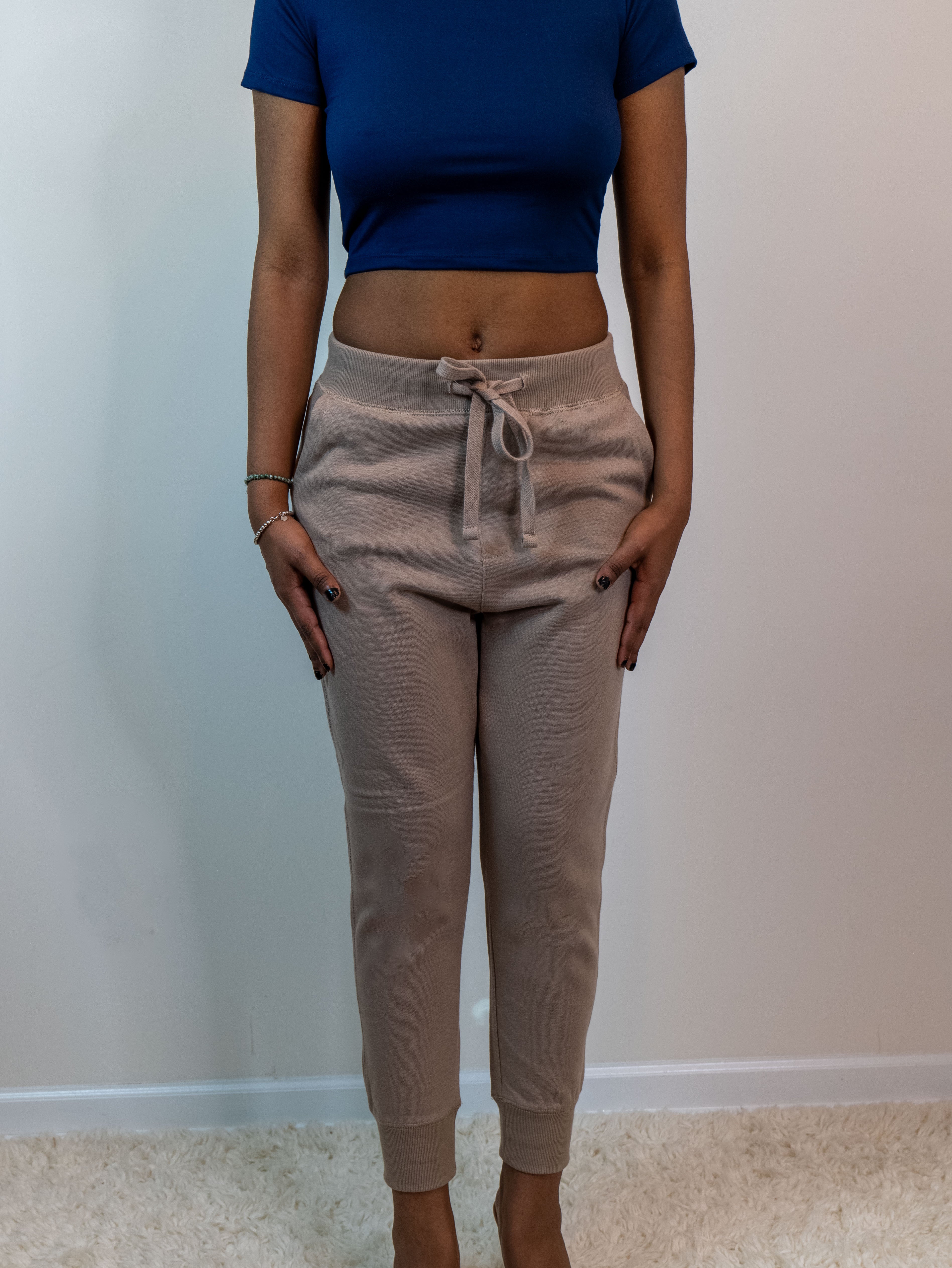Model facing front