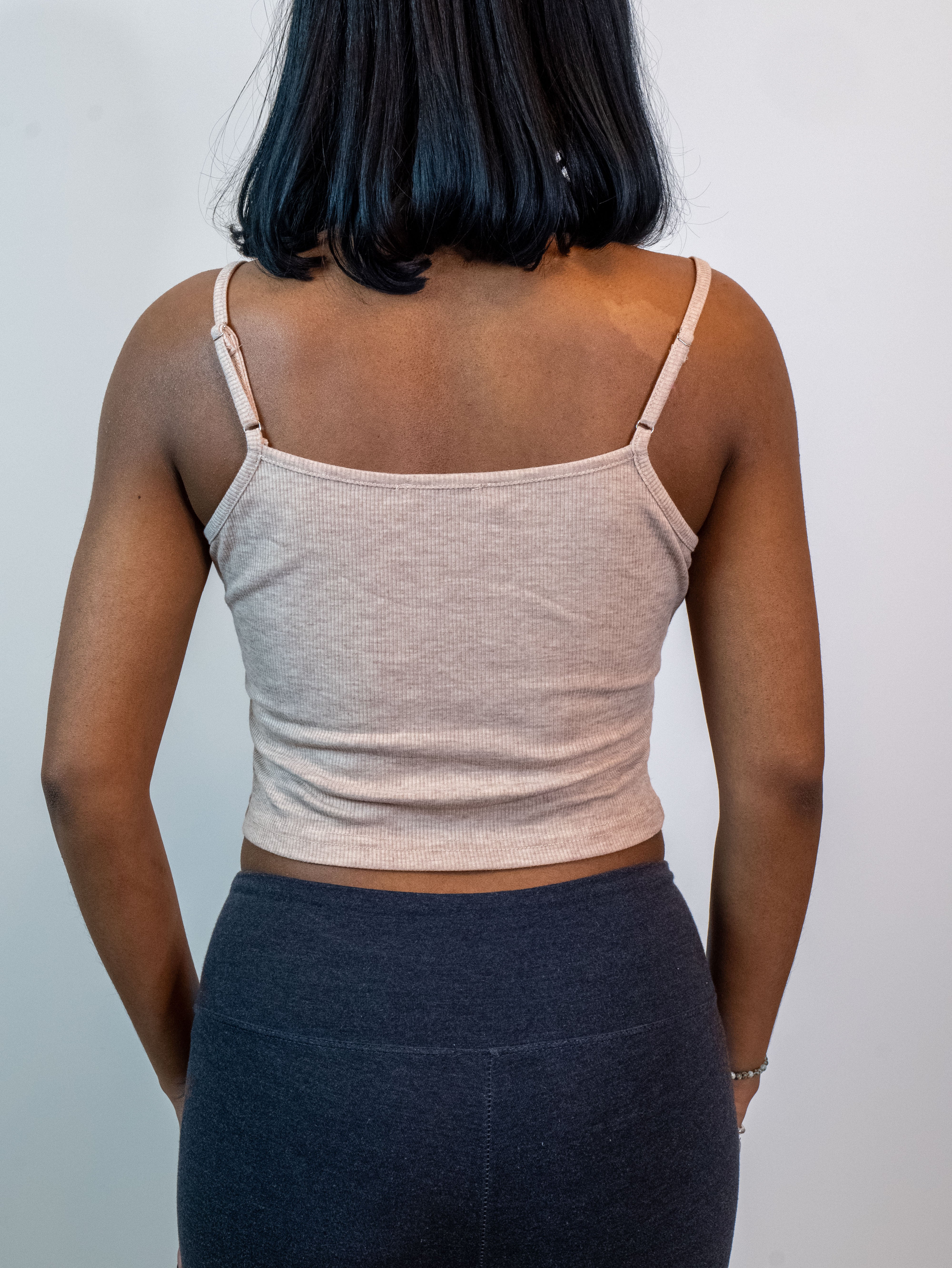 Back of the black legging waist band
