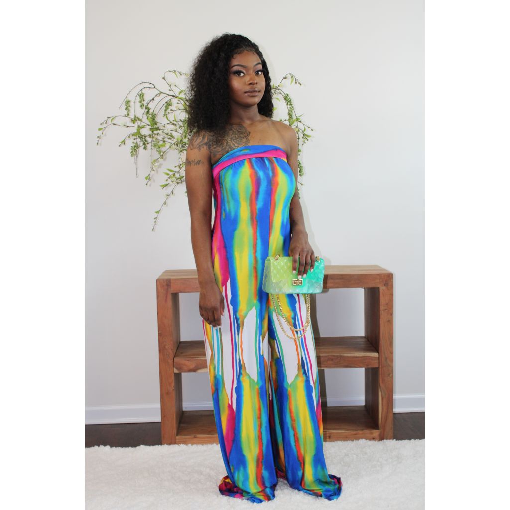 Jumpsuits & Rompers Abstract Jumpsuit - Calypso Colours