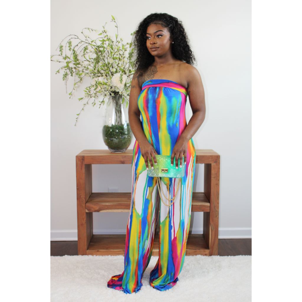 Jumpsuits & Rompers Abstract Jumpsuit - Calypso Colours