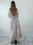 Model wearing Breeze Maxi Duster, back view