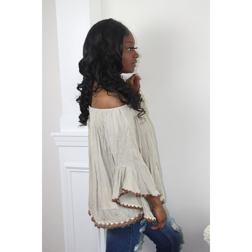 Shirts & Tops Nina Off Shoulder Top - Calypso Colours