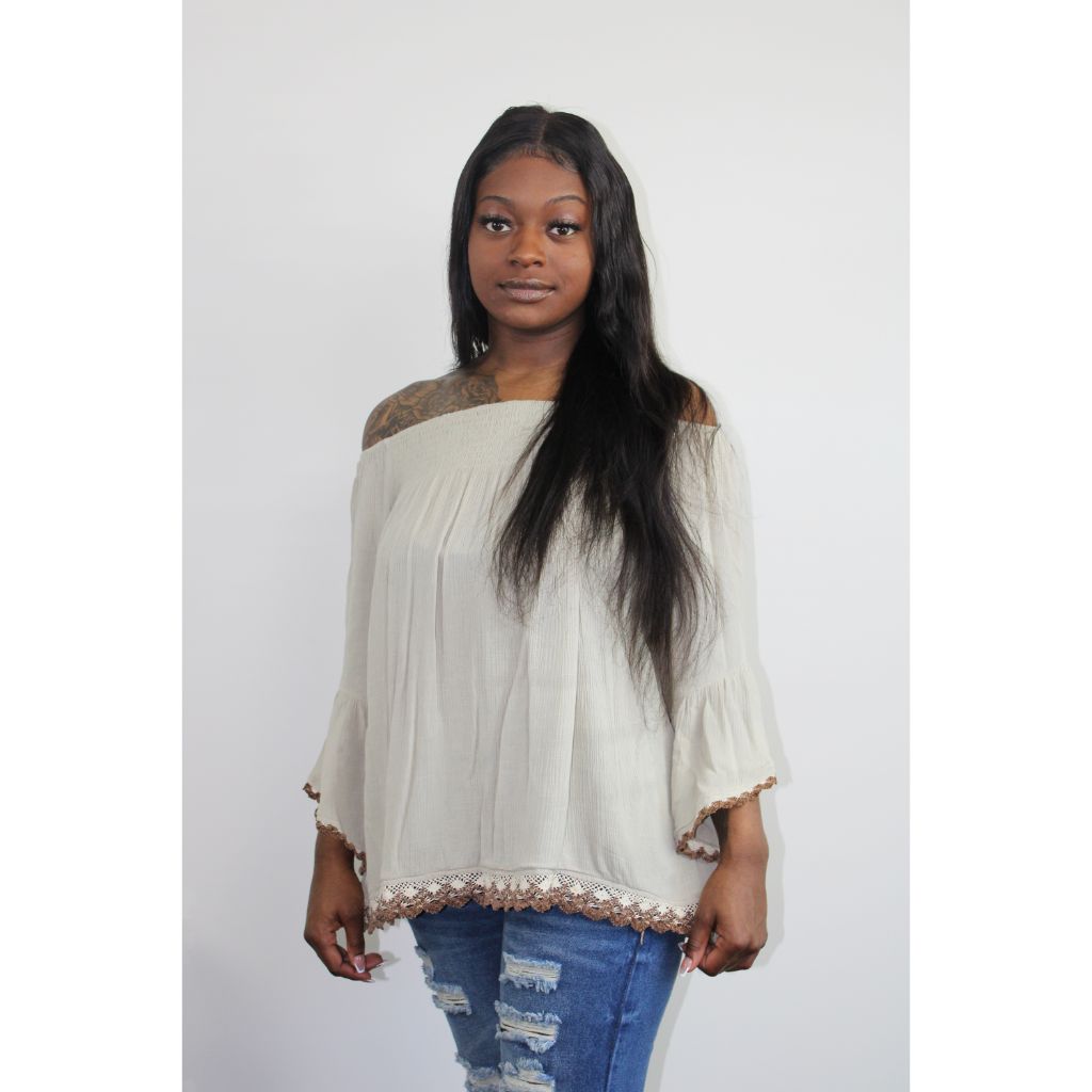 Shirts & Tops Nina Off Shoulder Top - Calypso Colours